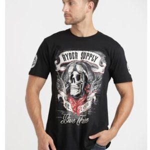 2XL💀 T-shirt Motorcycle Biker Ryder Supply "Life to Ride" Skull Graphic …